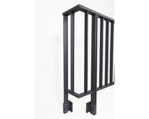 Vue détaillée d''une balustrade en métal pour l''extérieur