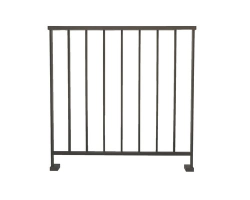 Metallzaun mit vertikalen Stäben