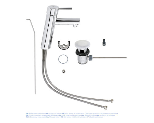 Waschtischarmatur mit Zubehör