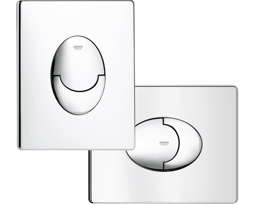 Deux plaques de commande Grohe pour chasse d''eau de WC