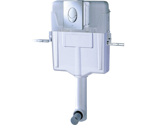 Réservoir de chasse d''eau WC pour montage mural avec plaque de commande