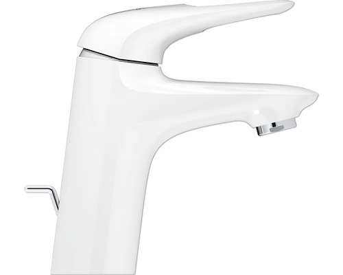 Robinet de lavabo de couleur claire avec levier de commande