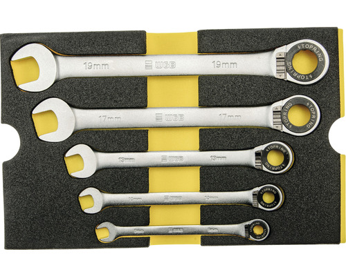 Jeu de clés polygonales de différentes tailles dans une boîte de rangement