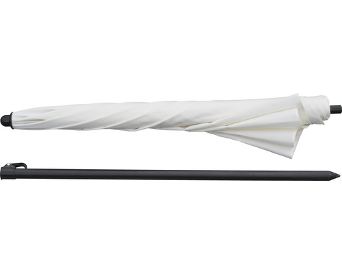 Geschlossener Sonnenschirm mit zweiteiligem Schirmstock