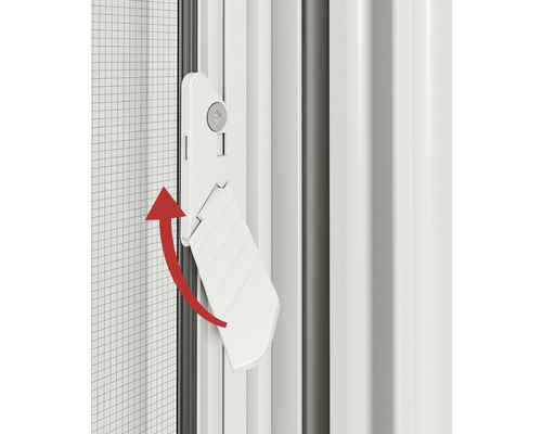 Fliegengitterfenster mit Drehgriff zur Bedienung