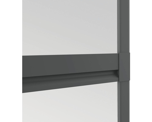 Vue détaillée d''un cadre de cabine de douche