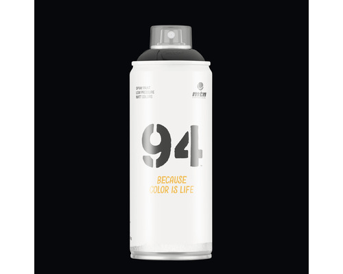 MTN Montana 94 peinture aérosol RV-9011 Black 400 ml Aérosol portant l'inscription 94