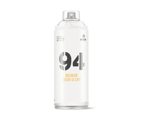 MTN Montana 94 peinture aérosol RV-9010 White 400 ml Peinture aérosol MTN 94, basse pression, couleurs mates en bombe