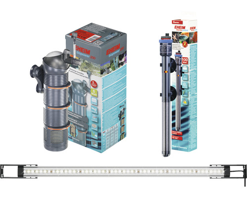 Filtre interne d''aquarium, chauffage d''aquarium et barre d''éclairage LED