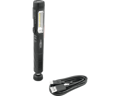 Stablampe mit USB-Ladekabel