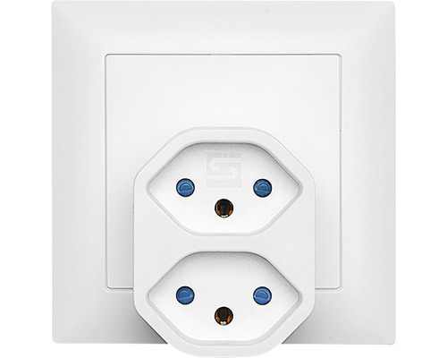 Adaptateur de prise double pour prise murale