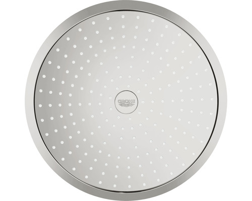 Runde Kopfbrause mit Grohe Logo