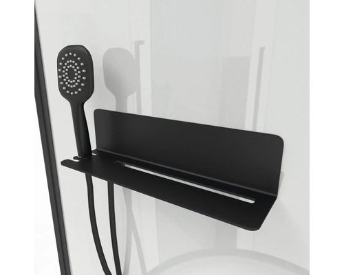 Brausegarnitur mit Ablage im Duschbereich