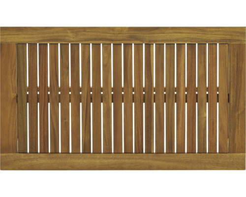 Holztischplatte mit Lattenstruktur