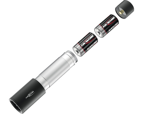 Lampe de poche avec deux piles pour l''alimentation