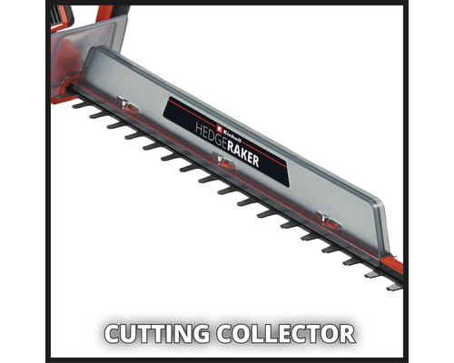 Taille-haie Einhell avec collecteur de déchets de coupe