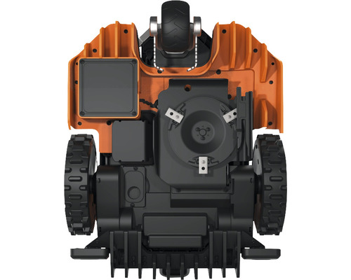 Vue de dessus d''un robot tondeuse