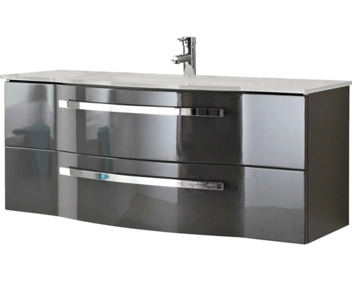 Waschtischunterschrank mit zwei Schubladen, Waschbecken und Armatur