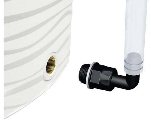 Detailansicht eines Regentonnen-Zulaufsets