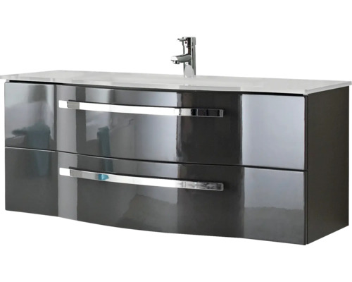 Waschtischunterschrank mit zwei Schubladen und Armatur