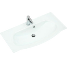 Vasque en verre avec robinetterie