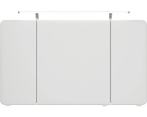 Waschtischunterschrank mit drei Türen und Aufsatzleuchte