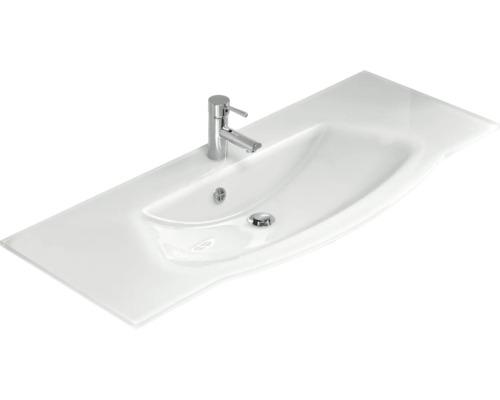 Waschtisch mit Armatur und Ablaufgarnitur