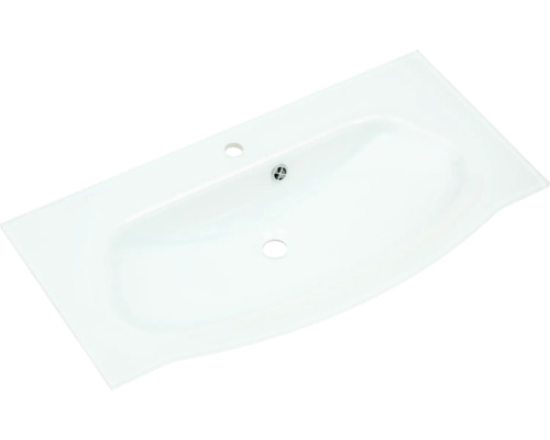 Waschtisch aus Sanitärkeramik mit Hahnloch und Überlauf