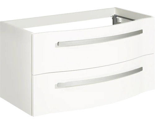 Waschbeckenunterschrank mit zwei Schubladen und Griffen