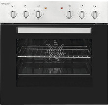 Cuisinière électrique Exquisit avec four et boutons rotatifs pour régler la température.