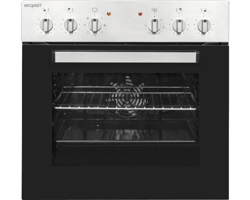 Cuisinière électrique Exquisit avec four et boutons rotatifs pour régler la température.