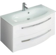 Meuble sous-vasque avec deux tiroirs et vasque à poser