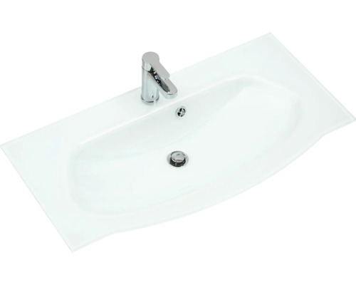 Vasque en verre avec robinet
