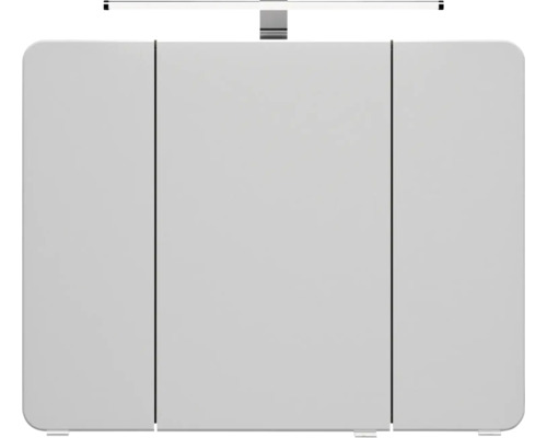 Armoire de toilette blanche avec éclairage pour salle de bains