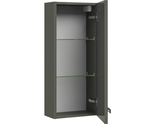 Offener Spiegelschrank mit zwei Glasböden