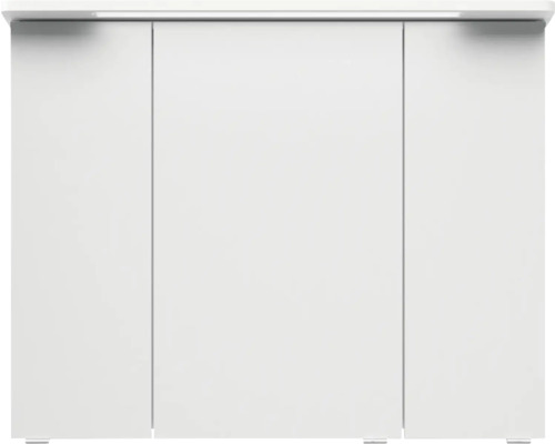 Meuble de salle de bains blanc avec trois portes
