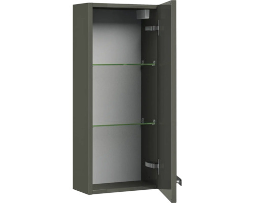 Offener Spiegelschrank mit Glasablagen