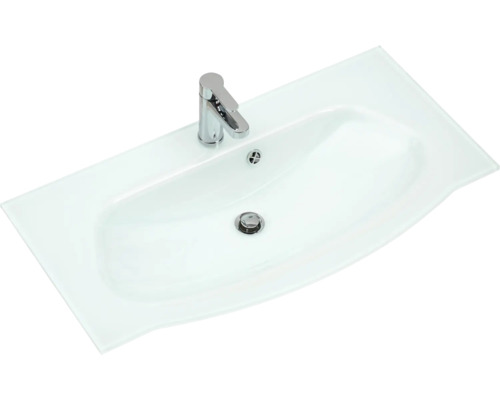 Vasque en verre avec robinet