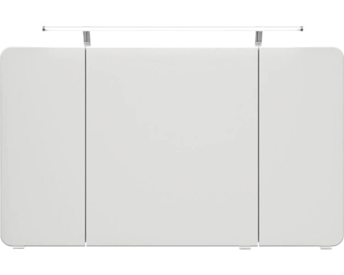 Draufsicht eines Spiegelschranks mit Beleuchtung