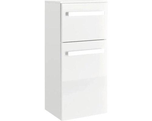 Meuble bas suspendu blanc avec deux tiroirs