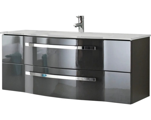 Meuble sous-lavabo avec deux tiroirs et robinetterie