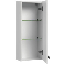 Offener, weisser Spiegelschrank mit zwei Glasböden für Badezimmer