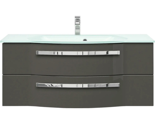 Meuble-lavabo avec deux tiroirs et lavabo à poser