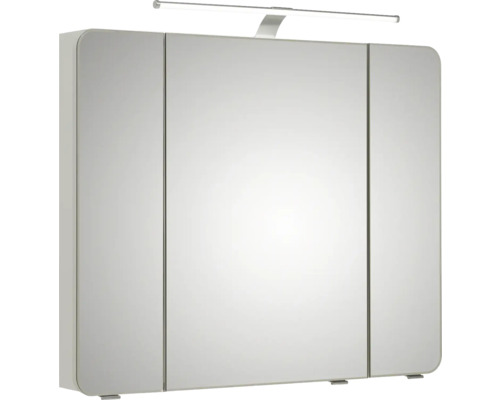 Armoire de toilette avec trois portes et éclairage