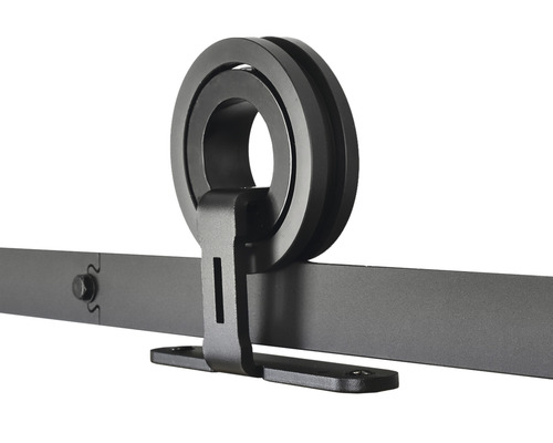 Quincaillerie pour porte coulissante avec roulettes et rail de guidage