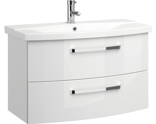 Meuble sous-lavabo avec deux tiroirs et robinetterie