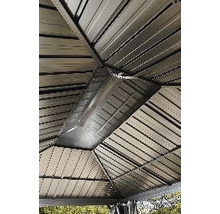 Dachkonstruktion eines Pavillons aus Metall