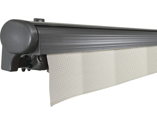 Markise mit Punktmusterstoff