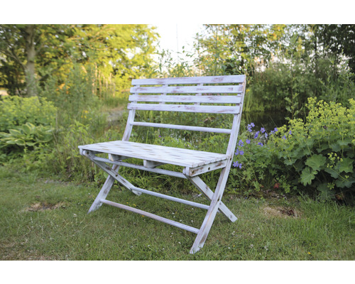 Banc de jardin en bois avec dossier à l''extérieur