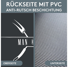 Dos avec revêtement antidérapant en PVC pour tapis de barbecue